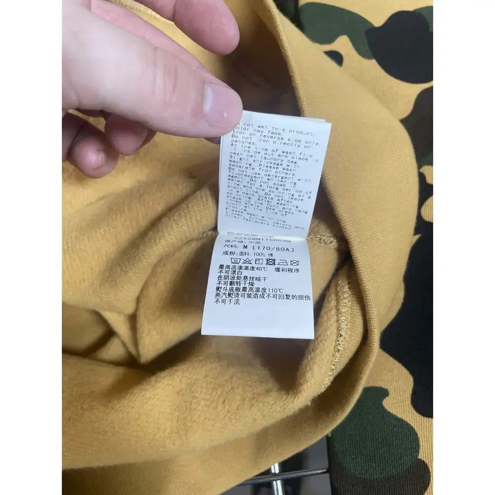 A Bathing Ape 1st Camo Full Zip Hoodie In Yellow BAPE